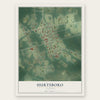 Hurtsboro, Alabama map print, the full design