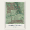 Dearborn Heights, Michigan map print, the full design