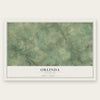 Orlinda, Tennessee map print, the full design