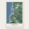 Depoe Bay, Oregon map print, the full design