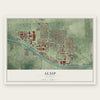 Alsip, Illinois map print, the full design