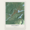 Old Forge, New York map print, the full design