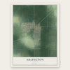 Arlington, Kansas map print, the full design