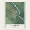 Waterloo, Oregon map print, the full design