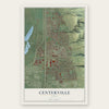 Centerville, Utah map print, the full design
