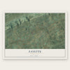 Fayette, Pennsylvania map print, the full design