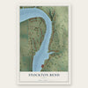 Stockton Bend, Texas map print, the full design