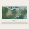 Delta, Louisiana map print, the full design