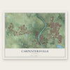 Carpentersville, Illinois map print, the full design