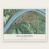 Williamstown, West Virginia map print, the full design