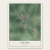 Pulaski, New York map print, the full design