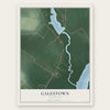 Galestown, Maryland map print, the full design