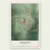 Iroquois, South Dakota map print, the full design