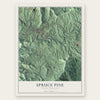 Spruce Pine, North Carolina map print, the full design