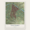 Santa Maria, California map print, the full design
