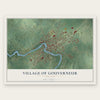 Village of Gouverneur, New York map print, the full design