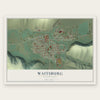 Waitsburg, Washington map print, the full design