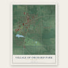 Village of Orchard Park, New York map print, the full design