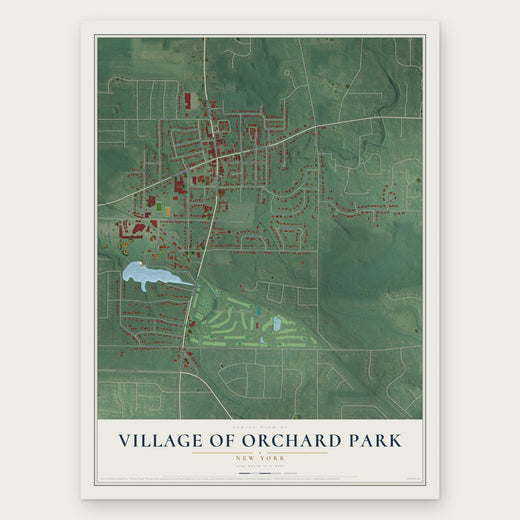 Village of Orchard Park, New York map print, the full design