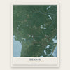 Dennis, New Jersey map print, the full design