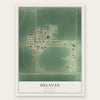 Delavan, Minnesota map print, the full design