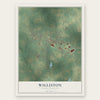 Williston, South Carolina map print, the full design