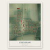 Crenshaw, Mississippi map print, the full design