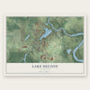 Lake Delton, Wisconsin map print, the full design