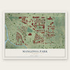 Mangonia Park, Florida map print, the full design