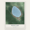 White Lake, North Carolina map print, the full design