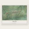 Gratz, Pennsylvania map print, the full design