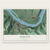 Glen Lyn, Virginia map print, the full design