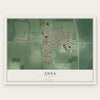 Anna, Ohio map print, the full design