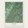 Jenner, Pennsylvania map print, the full design