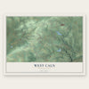West Caln, Pennsylvania map print, the full design