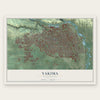 Yakima, Washington map print, the full design