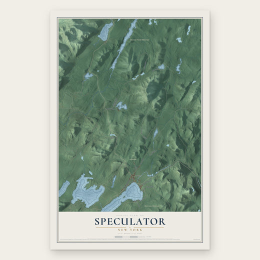 Speculator, New York map print, the full design