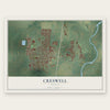 Creswell, Oregon map print, the full design
