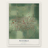 Waverly, Illinois map print, the full design