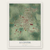 Le Center, Minnesota map print, the full design