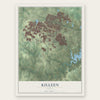 Killeen, Texas map print, the full design