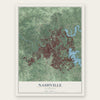Nashville, Tennessee map print, the full design
