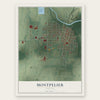 Montpelier, Indiana map print, the full design