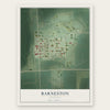 Barneston, Nebraska map print, the full design
