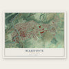 Bellefonte, Pennsylvania map print, the full design