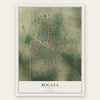 Bogata, Texas map print, the full design