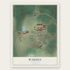 Warden, Washington map print, the full design