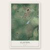 Clayton, Delaware map print, the full design