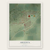 Argenta, Illinois map print, the full design