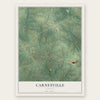 Carnesville, Georgia map print, the full design